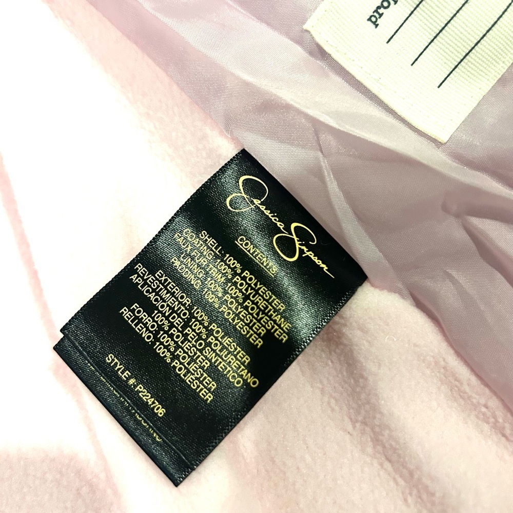 NWT Jessica Simpson Girls Mauve Puffer Jacket Coat w/ Coin Purse Belt Sz. 4T New - Picture 7 of 10